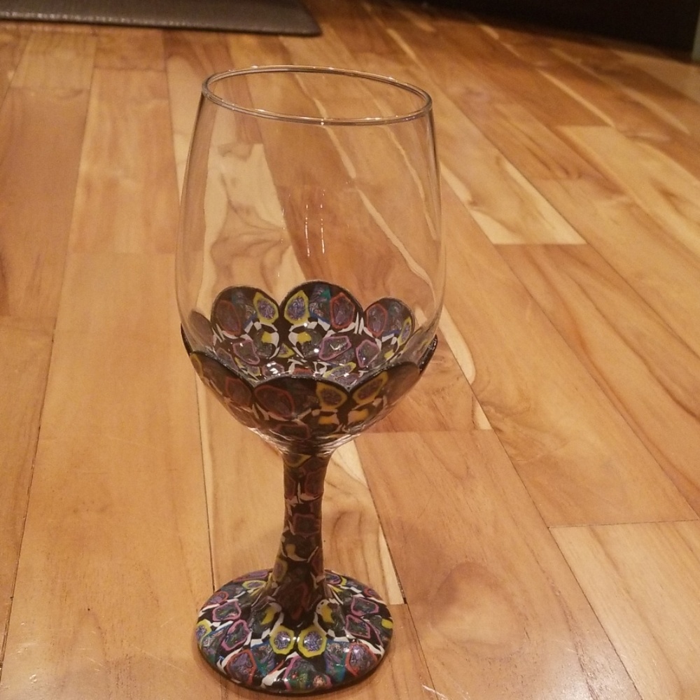 Polymer clay wine glass